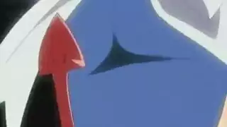 فتاة أنيمي تختنق بالقضيب قبل قذف السائل المنوي على وجهها