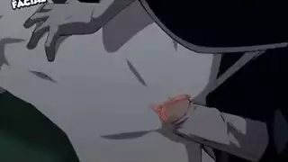 ebony slut drenched in a spray of hot jizz